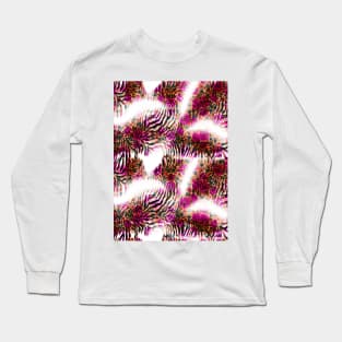 Cute flowers with zebra,leopard skin Long Sleeve T-Shirt